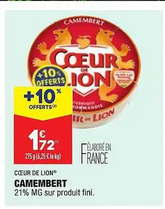 ALDI Camembert cœur de lion offre