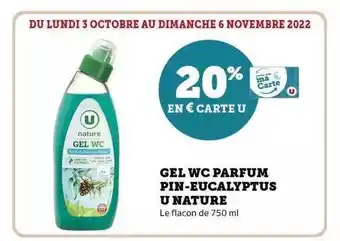 Hyper U Gel wc parfum pin-eucalyptus u nature offre