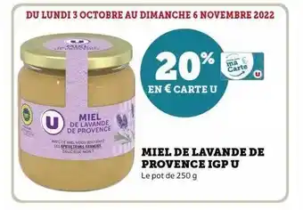 Hyper U Miel de lavande de provence igp u offre