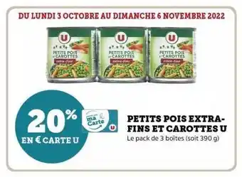 Hyper U Petits pois extra-fins et carottes u offre