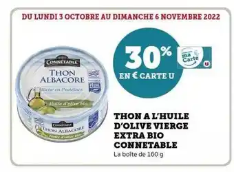 Hyper U Thon à l'huile d'olive vierge extra bio connétable offre
