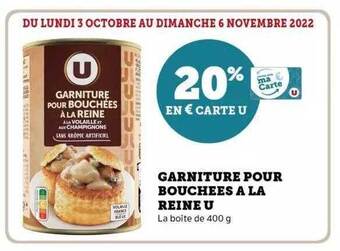 Hyper U Garniture pour bouchées à la reine u offre