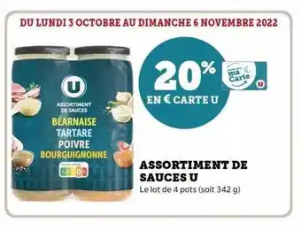 Hyper U Assortiment de sauces u offre