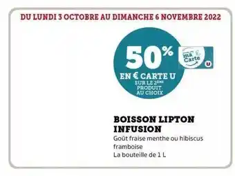 Hyper U Boisson litpon infusion offre