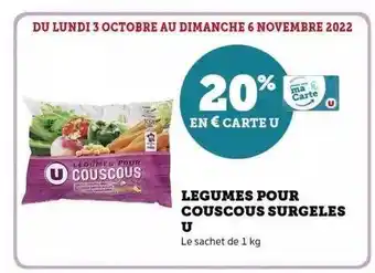 Hyper U Légumes pour couscous surgelés u offre