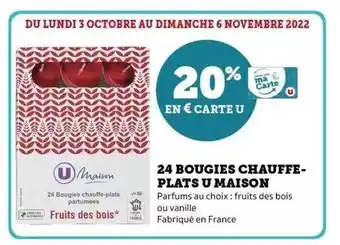 Hyper U 24 bougies chauffe-plats u maison offre