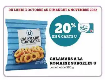 Hyper U Calamars à la romaine surgelés u offre