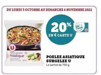 Hyper U Poêlée asiatique surgelée u offre