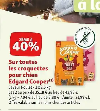 Maxi Zoo Les croquettes pour chien edgard cooper offre