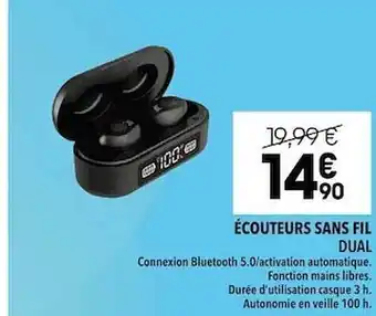 Supeco Écouteurs sans fil dual offre