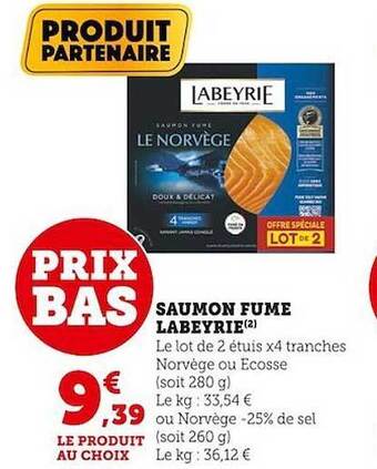 U Express Saumon fumé labeyrie offre