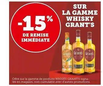 U Express La gamme whisky grant's offre