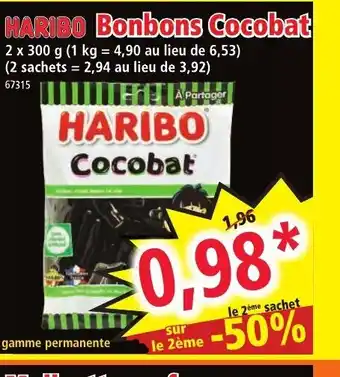 Norma Haribo Bonbons Cocobat offre