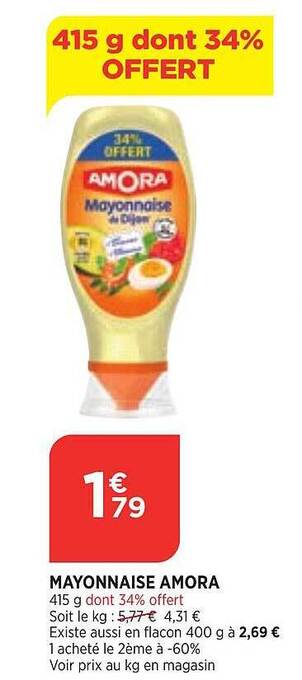 Bi1 Mayonnaise amora offre