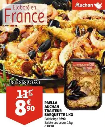 Auchan Auchan traiteur paella barquette 1 kg offre