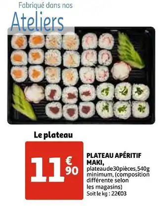 Auchan Plateau apéritif maki, offre