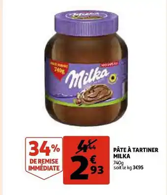 Auchan Milka pâte à tartiner offre