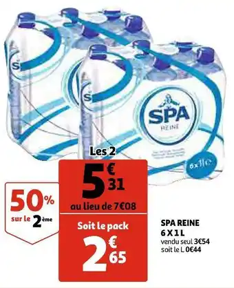 Auchan Spa reine 6 x 1 l offre