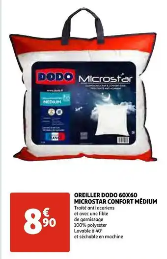Oreiller 60x60 microstar confort médium