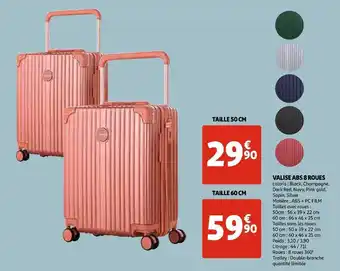 Auchan Valise abs 8 roues offre