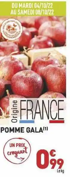 Grand Frais Pomme gala offre