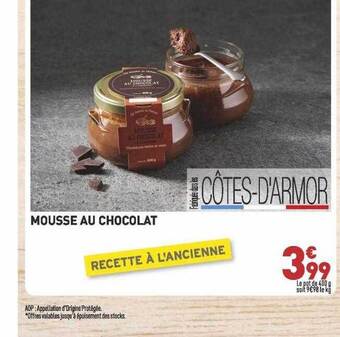 Grand Frais Mousse au chocolat offre