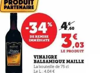 Hyper U Vinaigre balsamique maille offre
