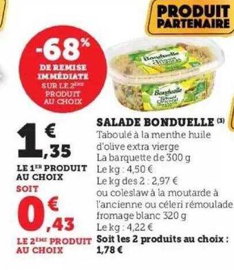 Hyper U Salade bonduelle offre