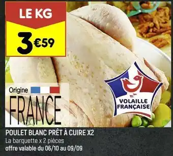 Leader Price Poulet blanc prêt à cuire x2 offre