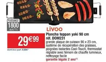 Cora x Carrefour Plancha Teppan Yaki 90 Cm Livoo offre