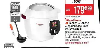 Cora x Carrefour Cookeo + Louche + épluche-légumes Moulinex offre