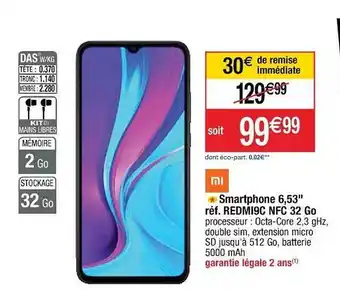 Cora x Carrefour Smartphone 6,53 offre