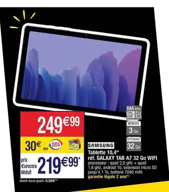 Cora x Carrefour Tablette 10,4 offre