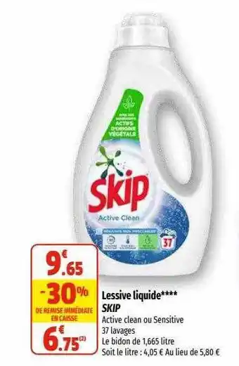 Coccimarket Lessive liquide skip offre