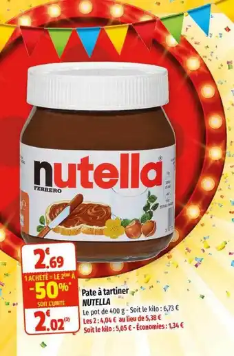 Coccinelle Express Pâte à tartiner nutella offre