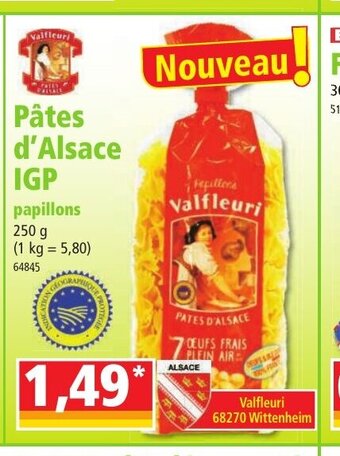Norma Pates D'Alsace IGP offre