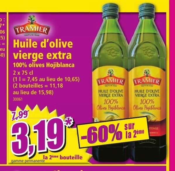 Promo Huile D'Olive Vierge extra chez Norma
