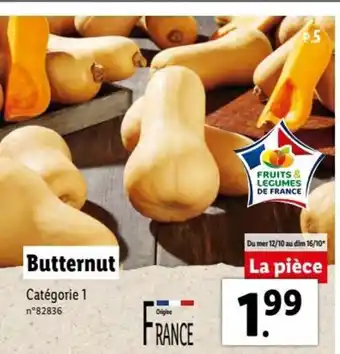 Lidl Butternut offre
