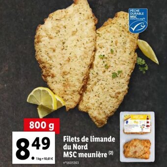 Filets De Limande Du Nord MSC Meuniére