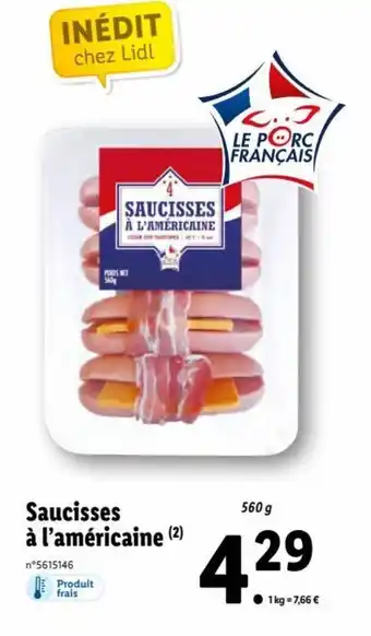 Lidl Saucisses a L'Américaine offre