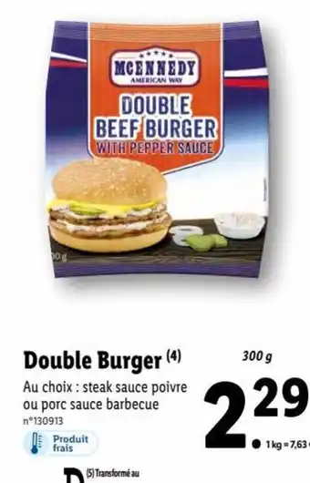 Lidl Double Burger offre