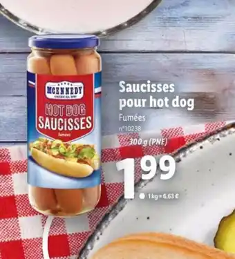 Lidl Saucisses Pour Hot Dog offre