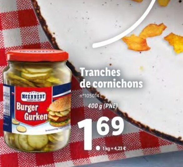 Promo Tranches De Cornichons chez Lidl