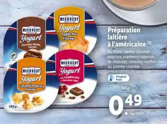 Lidl Préparation Laitiére A L'Américaine offre