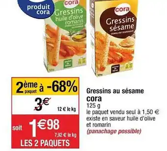 Gressins Au Sésame Cora