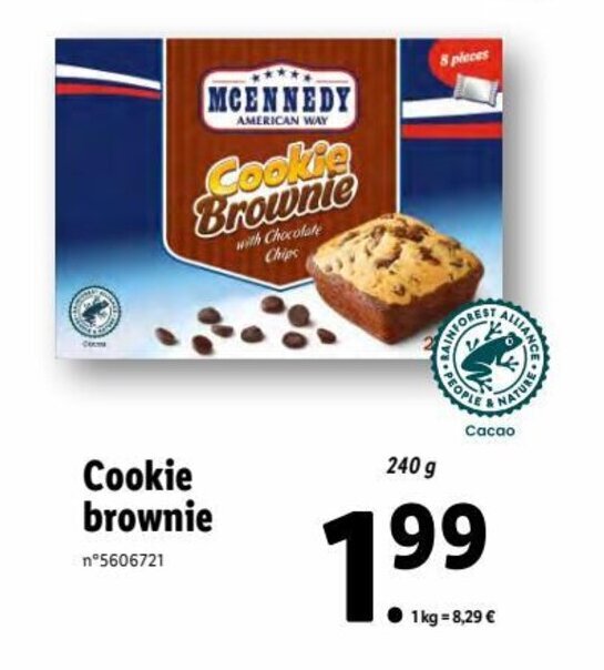 Promo Cookie Brownie chez Lidl