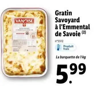 Lidl Gratin Savoyard A L'Emmental De savoie offre