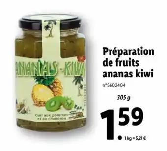Lidl Préparation De Fruits Ananas Kiwi offre