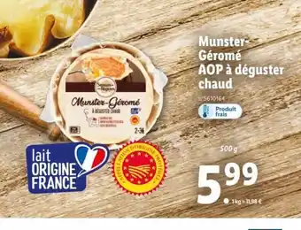 Lidl Munster- Géromé Aop A Déguster Chaud offre