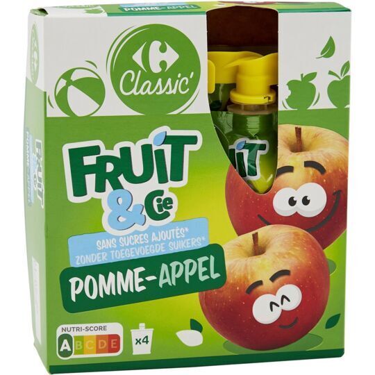 Promo Carrefour classic' compotes pomme s/sucres ajoutés carrefour
